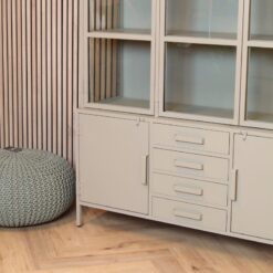 Figue vitrinekast hoog taupe 136cm