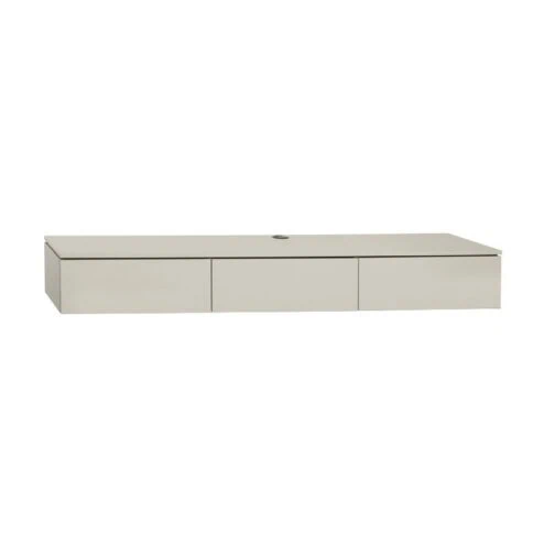 Bravien Zwevend Tv meubel hoog 3 deurs Ivoor 180cm