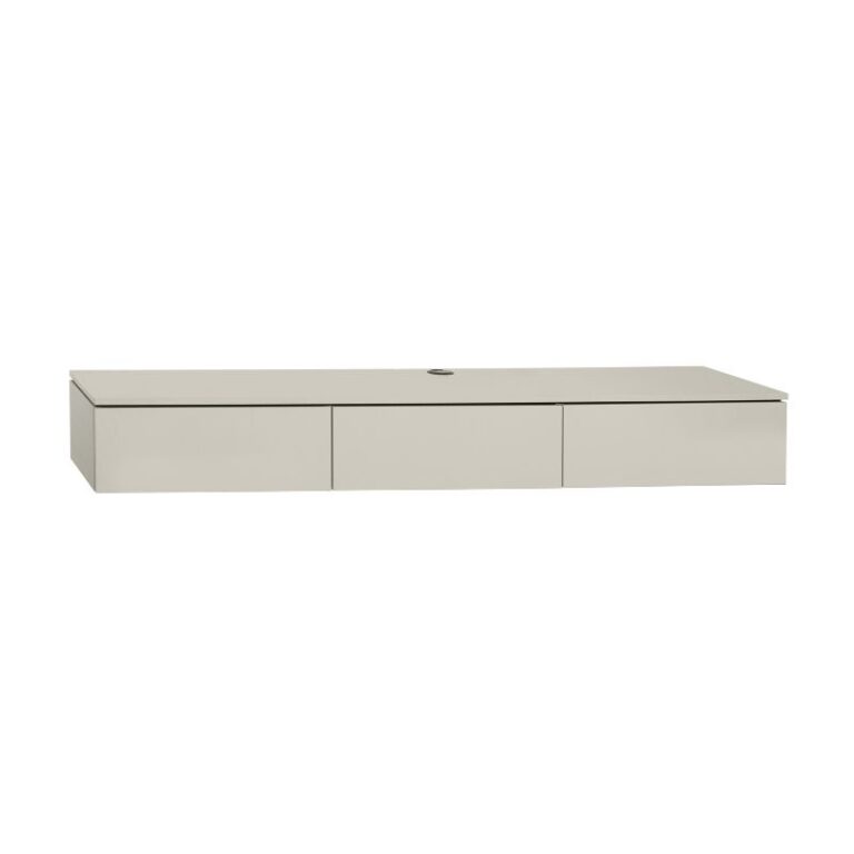 Bravien Zwevend Tv meubel laag 3 deurs Ivoor 180cm