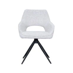 Eetkamerstoel Finley Wit Boucle