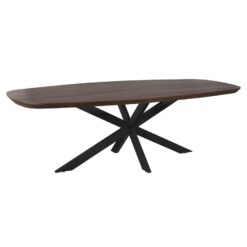 Eettafel Martin Deens ovaal Bruin Zwarte poot 280cm