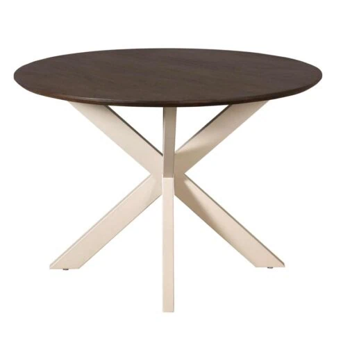 Eettafel Martin rond Bruin Zand poot 110cm