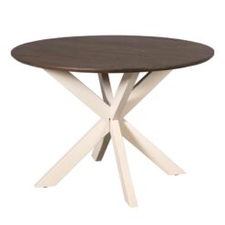Eettafel Martin rond Bruin Zand poot 110cm