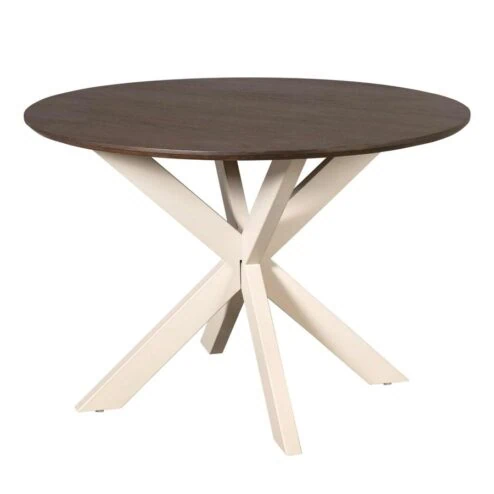 Eettafel Martin rond Bruin Zand poot 110cm