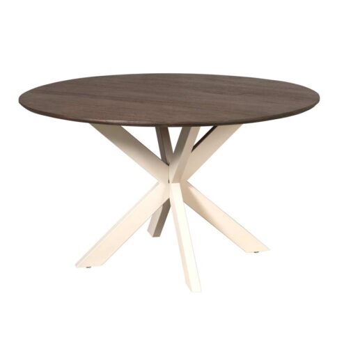 Eettafel Martin rond Bruin Zand poot 150cm