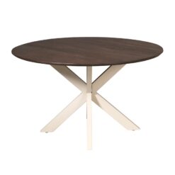 Eettafel Martin rond Bruin Zand poot 150cm