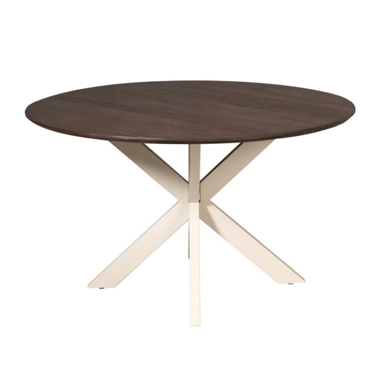 Eettafel Martin rond Bruin Zand poot 150cm