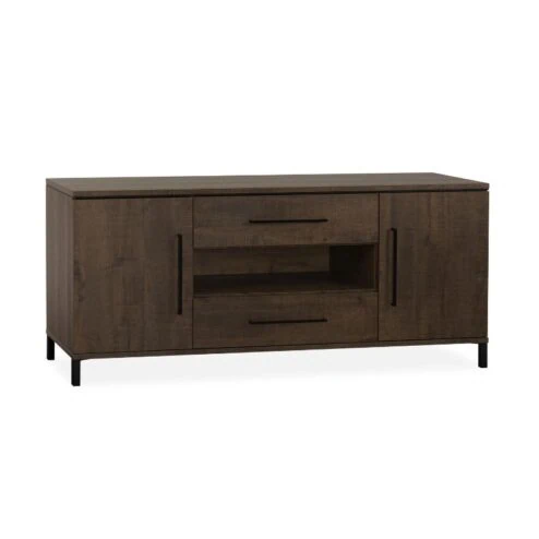 Elowen Dressoir klein 2-deurs Donkerbruin 182cm