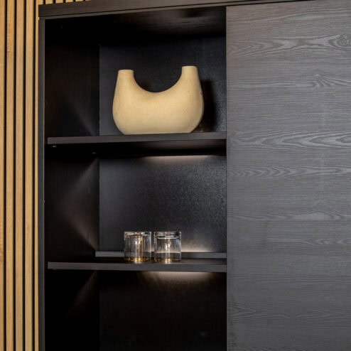 Valente Wandkast Zwart 120cm