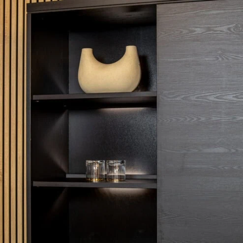 Valente Wandkast Zwart 120cm