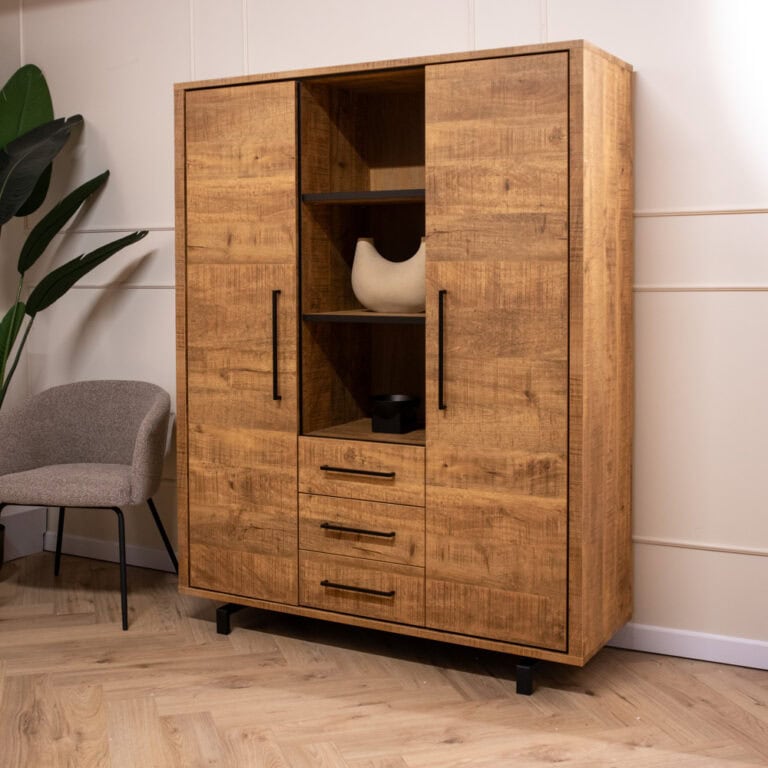 Thornbay Vakkenkast 3 deuren Hout 120cm