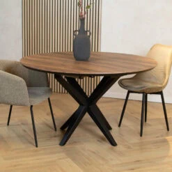 Calvenza uitschuifbare Eettafel rond – Zelf samenstellen