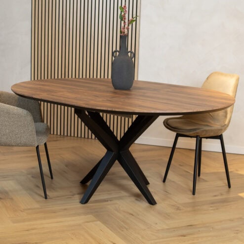 Calvenza uitschuifbare Eettafel rond – Zelf samenstellen