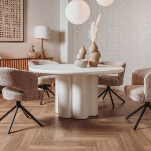 Melzo Eettafel rond wit 150cm