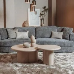 Melzo Salontafel rond beige 90cm