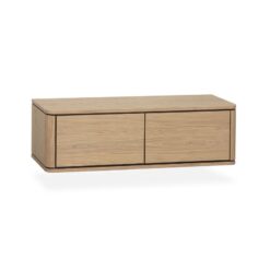 Nuvoro Zwevend Tv meubel 2-deurs Blond oak 124cm