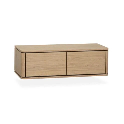 Nuvoro Zwevend Tv meubel 2-deurs Blond oak 124cm
