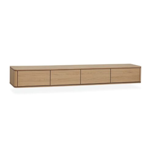 Nuvoro Zwevend Tv meubel 4-deurs Blond oak 236cm