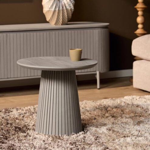 Livia Salontafel Rond Taupe 50cm