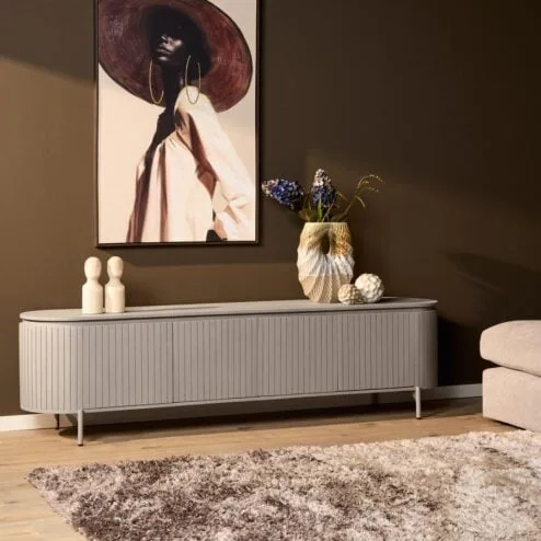 Livia Tv meubel Taupe 210cm