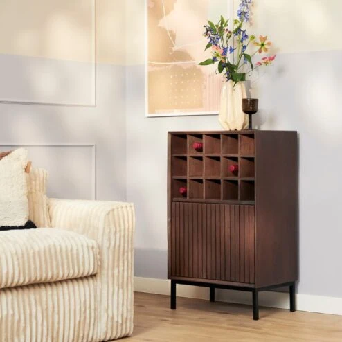 Wijnkast Martin Walnoot 55cm