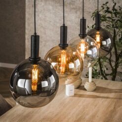 Tessio 4-lichts Hanglamp Multikleur glas