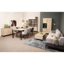 Tresso Dressoir 2 deuren Lichthout 166cm