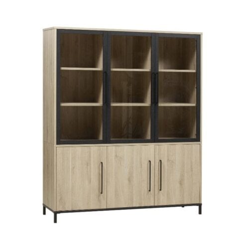 Tresso Vitrinekast 3 deuren Lichthout 166cm