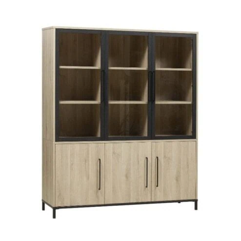 Tresso Vitrinekast 3 deuren Lichthout 166cm