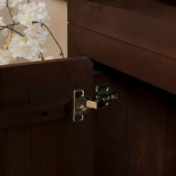 Vakkenkast Dortmund XL mangohout Walnoot 160cm (2)