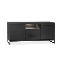 Valente Dressoir 2-deurs Zwart 180cm