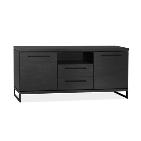 Valente Dressoir 2-deurs Zwart 180cm