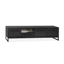 Valente Tv meubel groot 3-deurs Zwart 200cm
