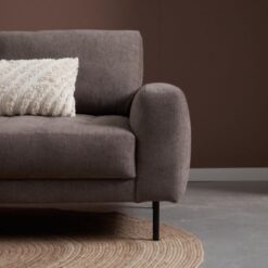 Bank Oreo Chaise longue links linnen bruin (2)