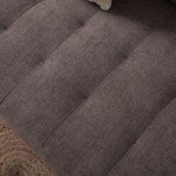 Bank Oreo Chaise longue rechts linnen bruin (2)