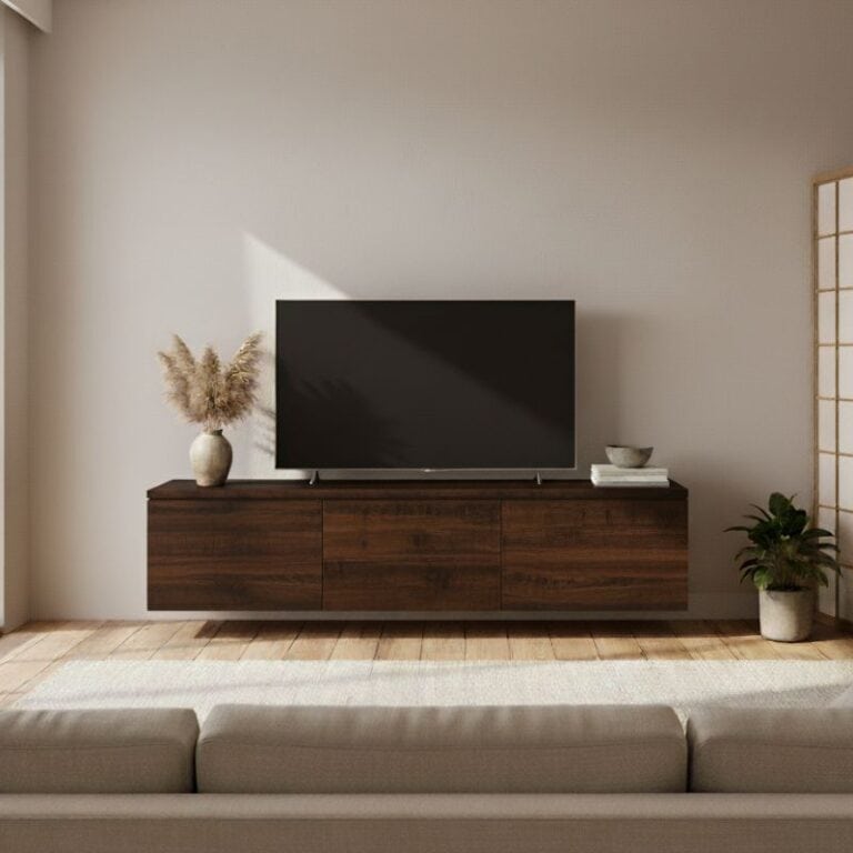 Halmsford Zwevend Tv meubel hoog Dark mango