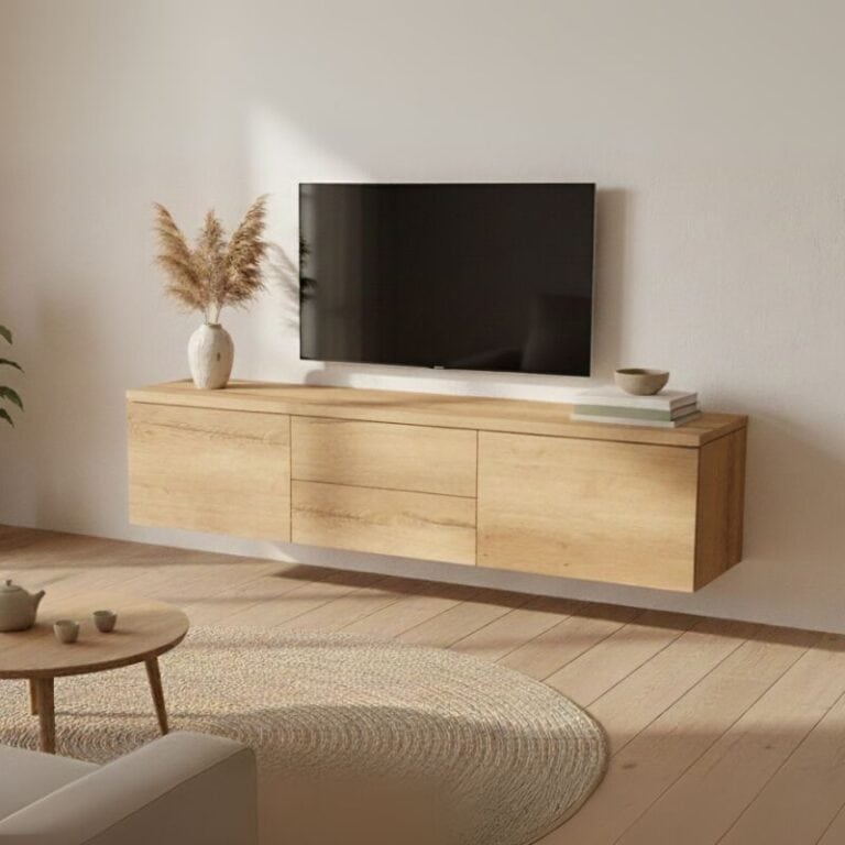 Halmsford Zwevend Tv meubel hoog Natur