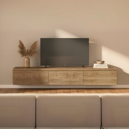 Halmsford Zwevend Tv meubel laag Mango - Zelf samenstellen