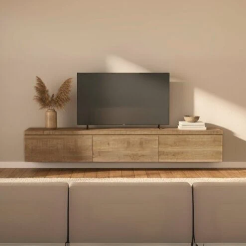 Halmsford Zwevend Tv meubel laag Mango - Zelf samenstellen