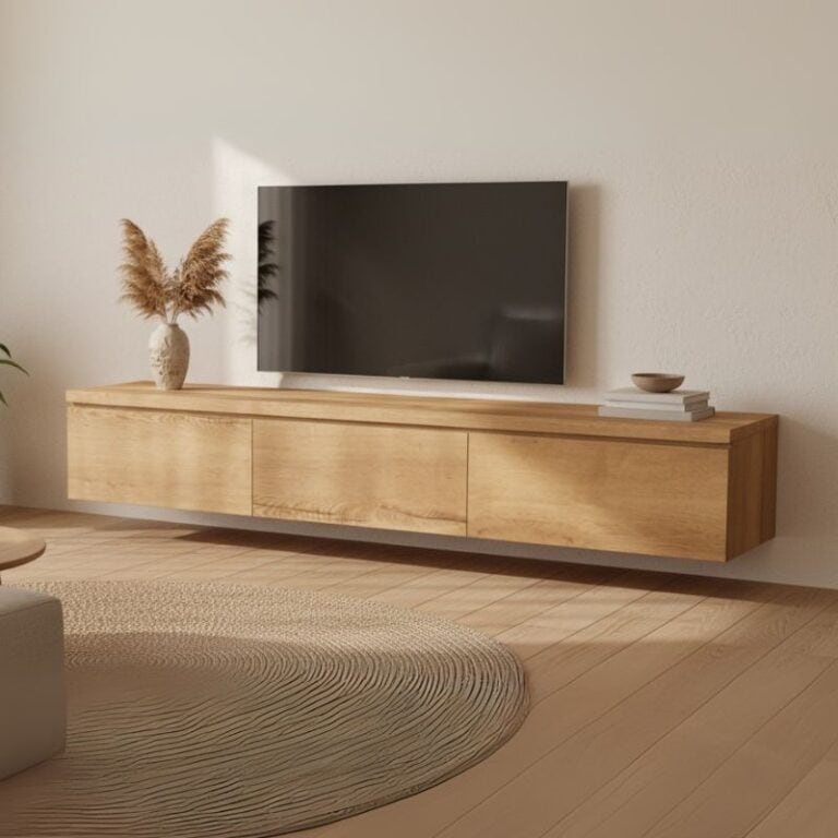 Halmsford Zwevend Tv meubel laag Natur