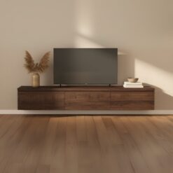 Halmsford Zwevend Tv meubel laag dark mango (1)