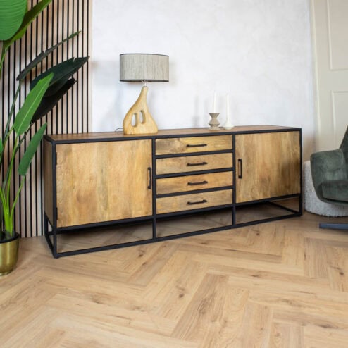 Morada Dressoir naturel Mangohout 210cm