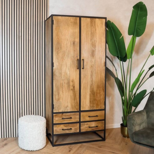 Morada Wandkast naturel Mangohout 90cm