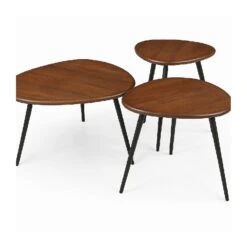 James Salontafel set van 3 bruin