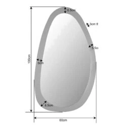 Lincoln Spiegel Mangohout 60cm