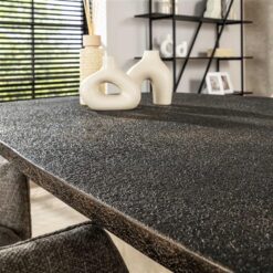 Lopez Eettafel deens ovaal Metallic grijs 215cm