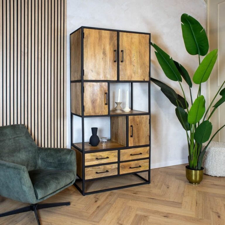 Morada Vakkenkast naturel Mangohout 90cm