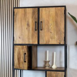 Morada Vakkenkast naturel Mangohout 90cm (3)