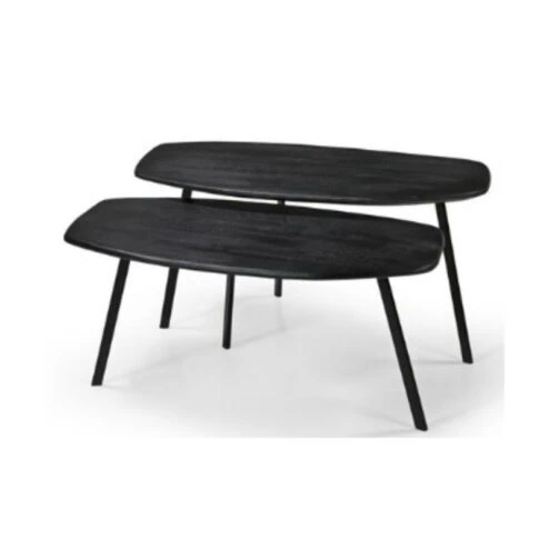 Rune Salontafel set van 2 Zwart