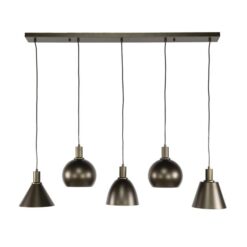 Vinci 5-lichts Hanglamp Sienna bruin